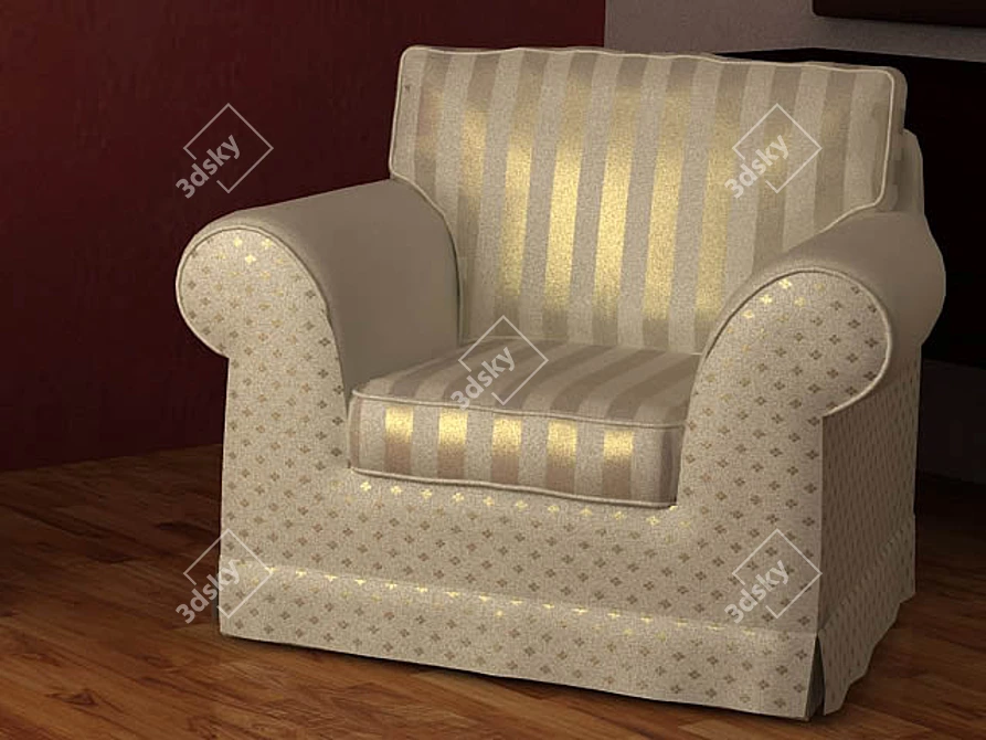 Italian Retro Chair 3D model image 1