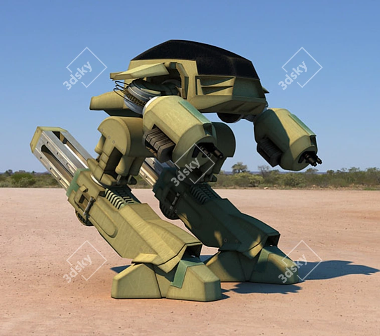 ED 209 Robot: Movie-Inspired 3D model image 1