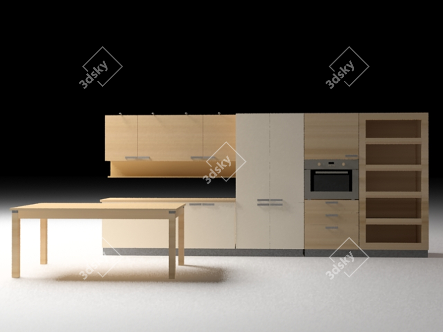 Stylish Aran_Mia Kitchen 3D model image 1