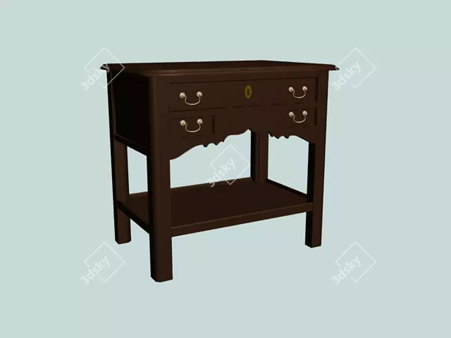 Henley Bedside Table, Elegant and Functional 3D model image 1