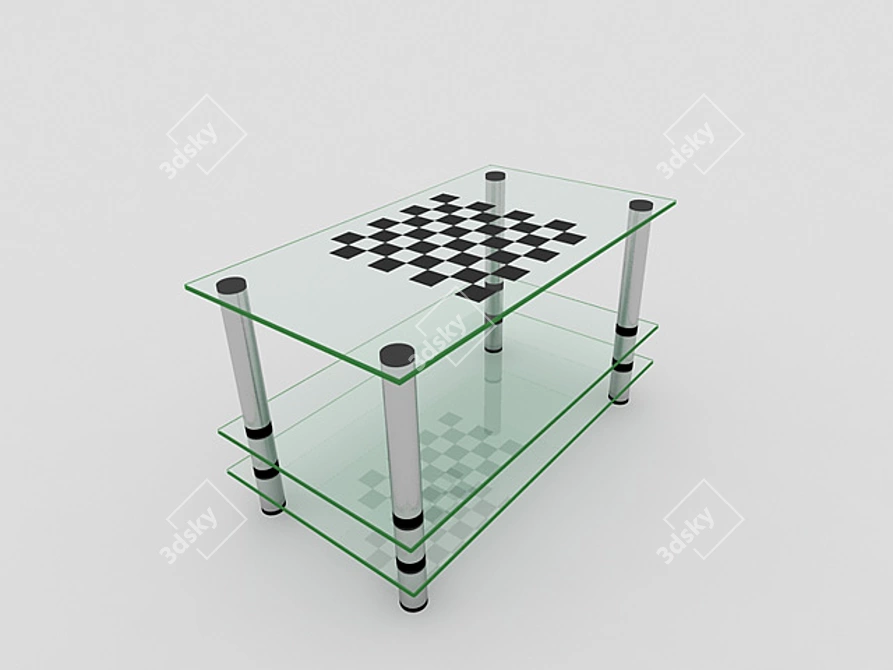 Sleek Vray Coffee Table 3D model image 1