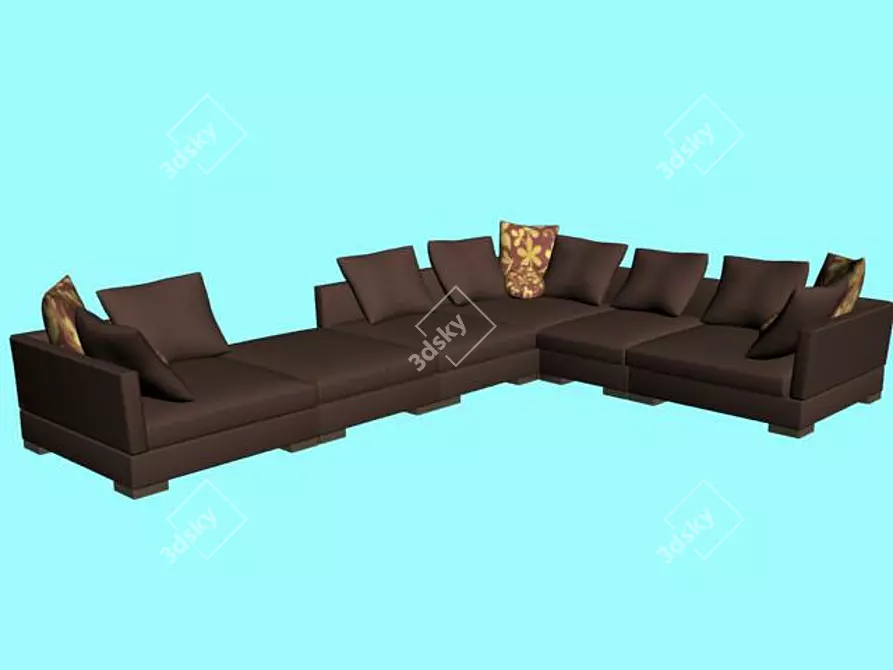 Modern Tennessee Sofa by Albert & Shtein 3D model image 1