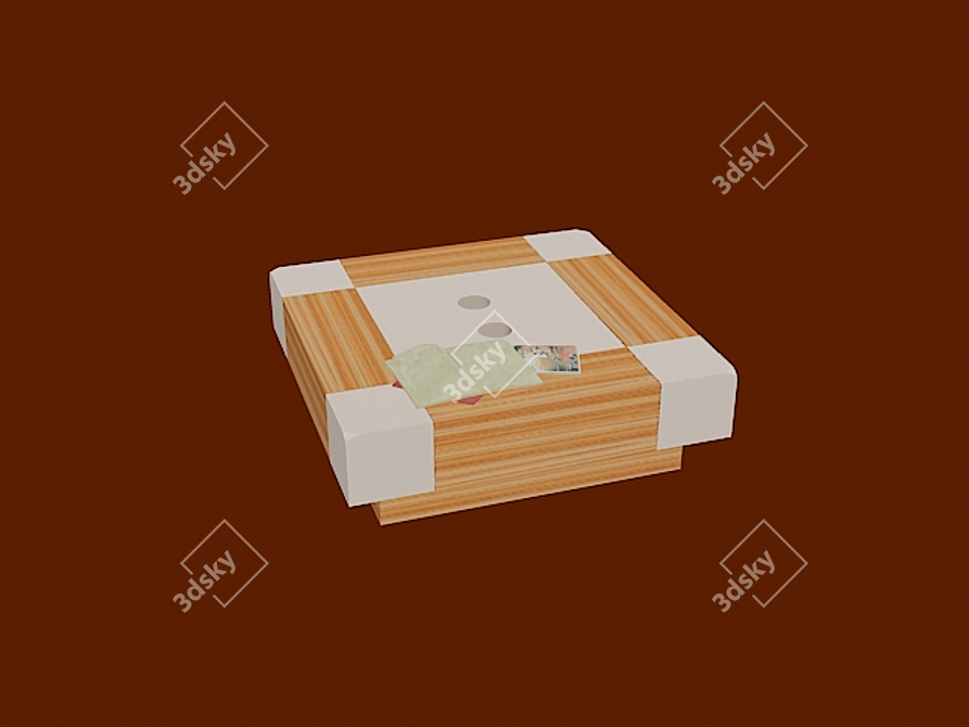 Modish Magazine Coffee Table 3D model image 1