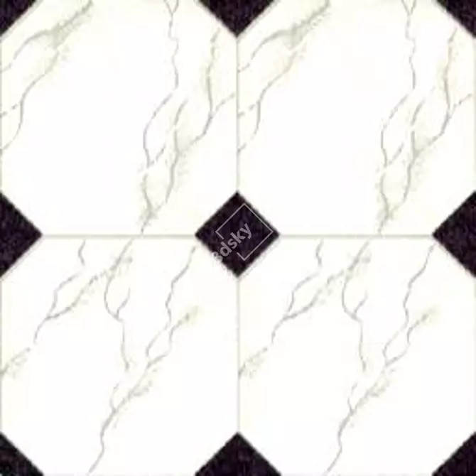 Elegant Marble Tiles 3D model image 1