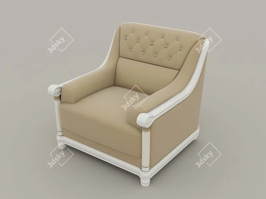 Elegant Vray Armchair: Texture 3D model image 1