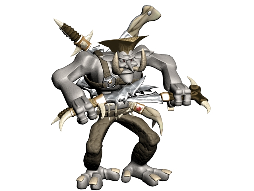 WOW Troll Character Model 3D model image 1