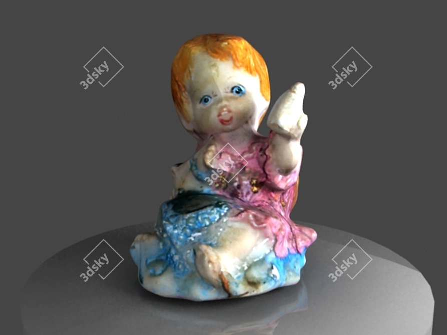 Elegant Statue for Home Decor 3D model image 1