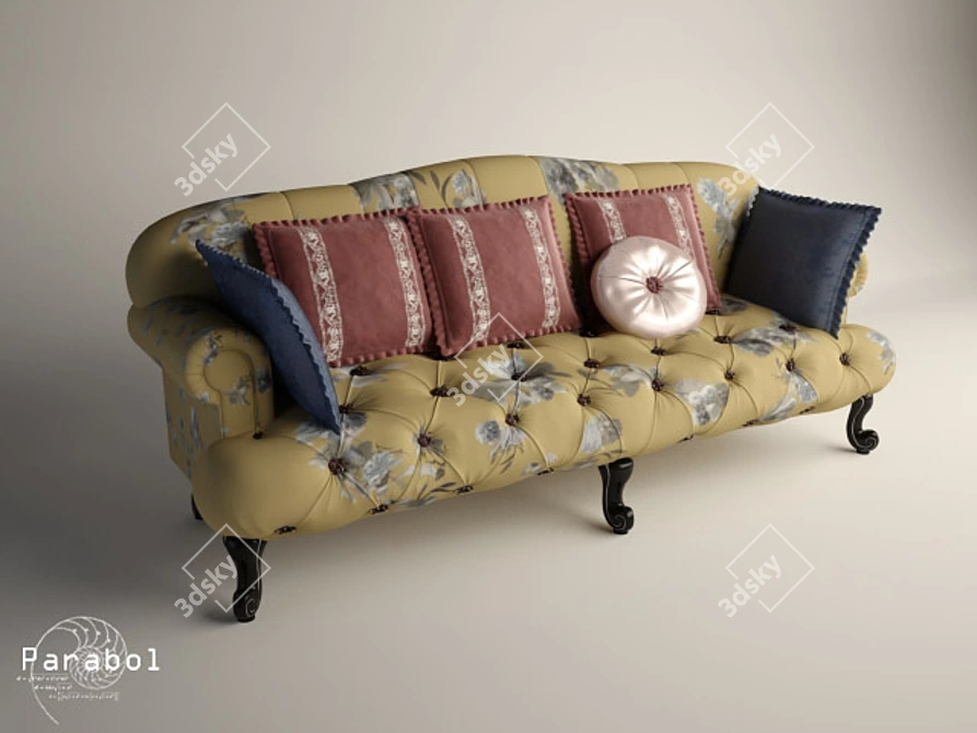 Title: Elegant Provasi Paris Sofa 3D model image 1