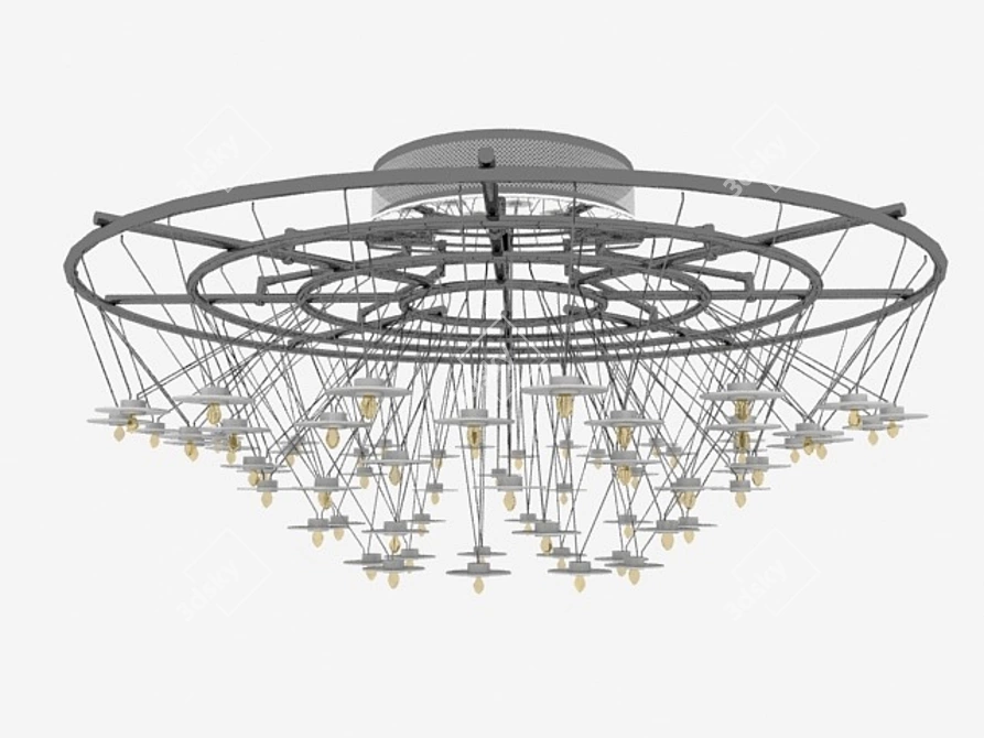 Translucent Texture Chandelier 3D model image 1