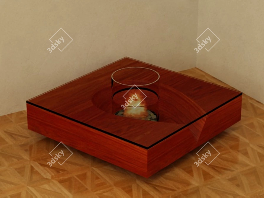 Modern Bio Fireplace - Planika 3D model image 1