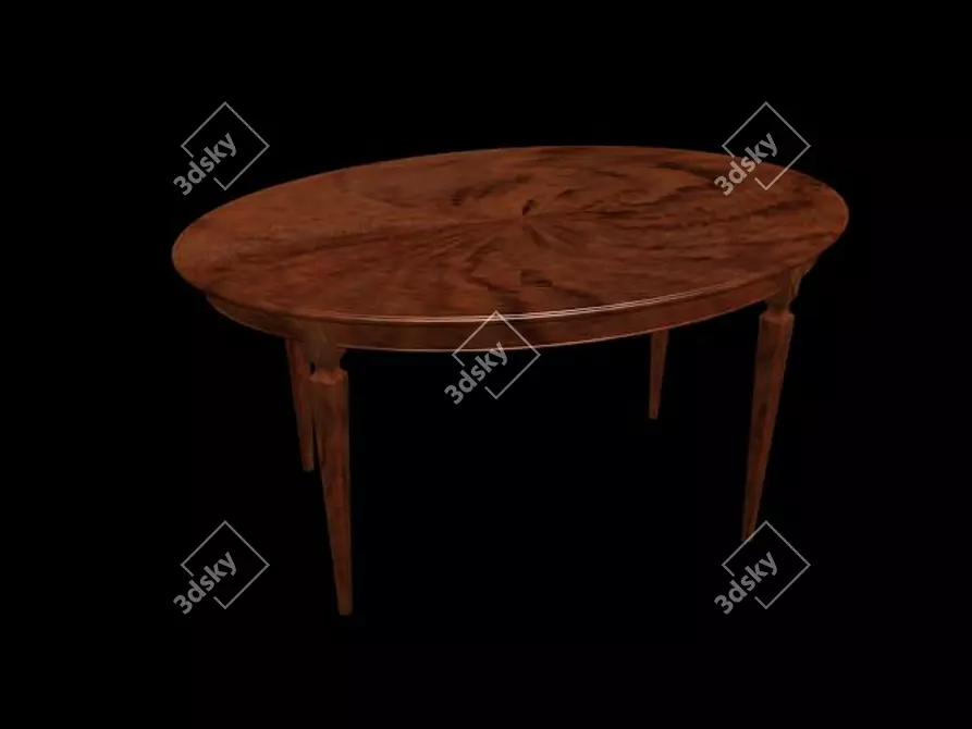 Elegant Cherry Dining Table 3D model image 1