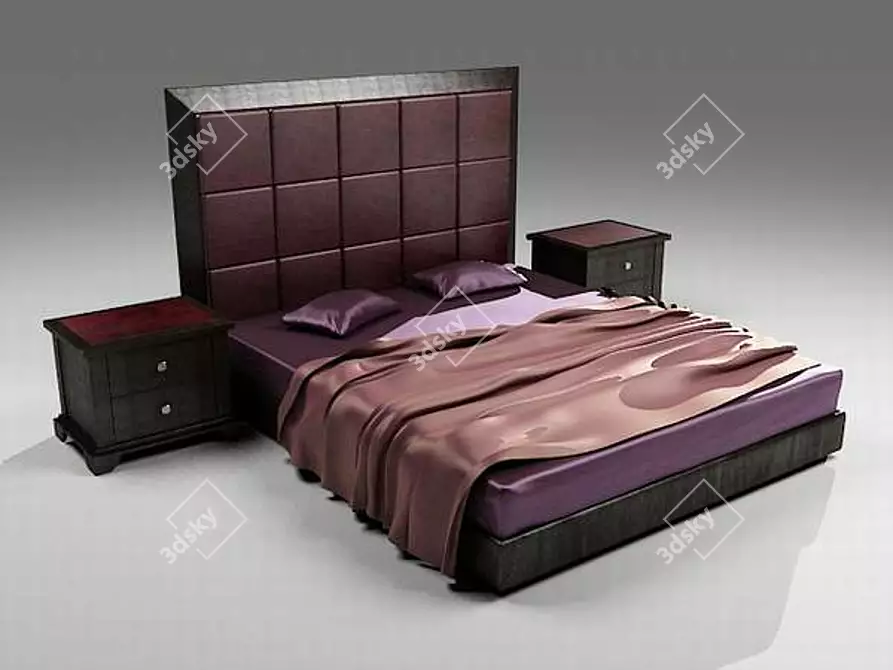 Royal Retreat: King Bedroom Set 3D model image 1