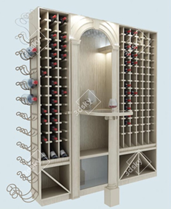 Simple Cellars Wine Cabinet 3D model image 1