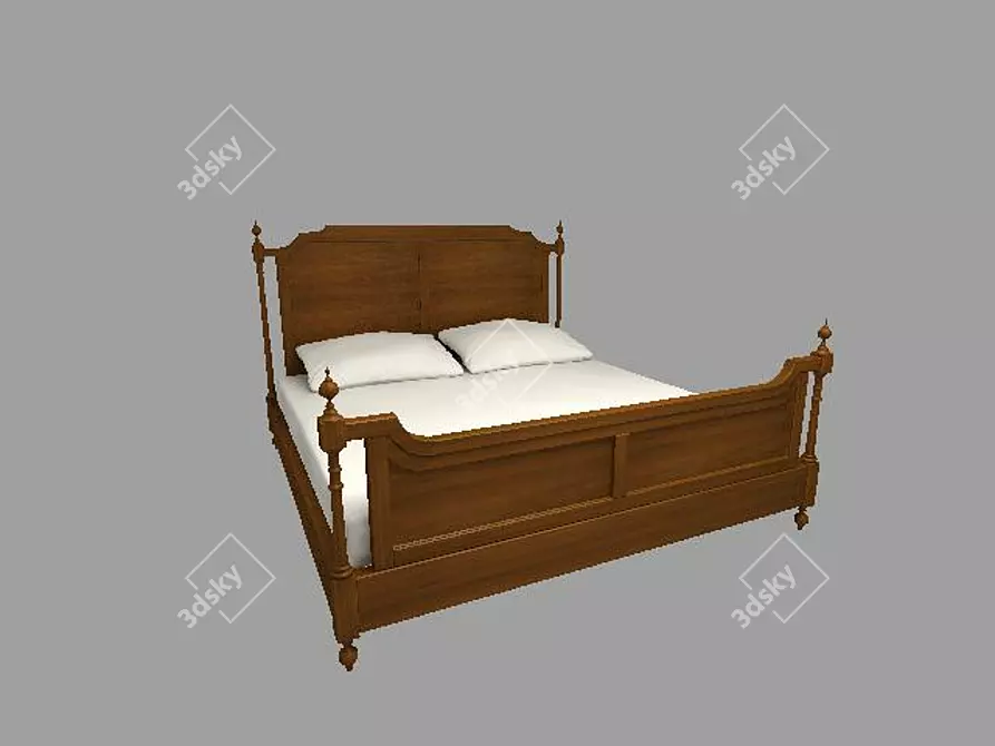 LANE 868 Bed: Luxurious Textures by Roman Poljanski 3D model image 1