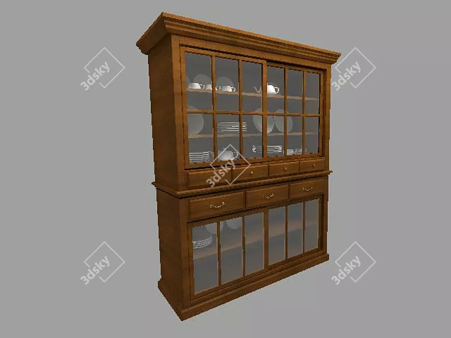 Lane China Storage Cabinet 3D model image 1