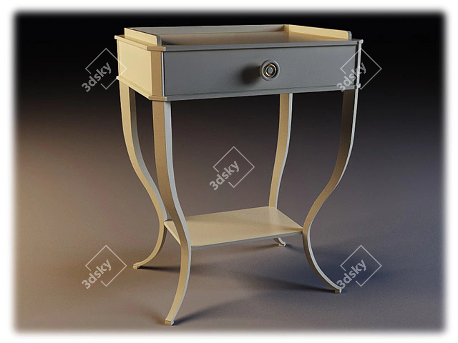 Paris Collection Bedside Table 3D model image 1