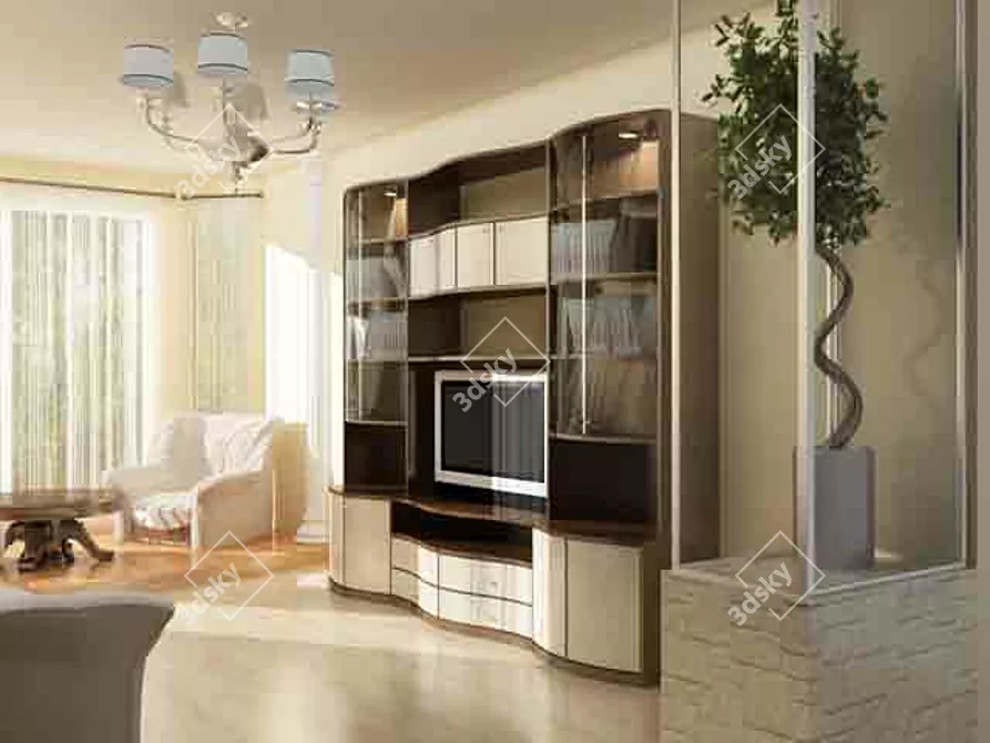 Elegant Cremona Wardrobe 3D model image 1