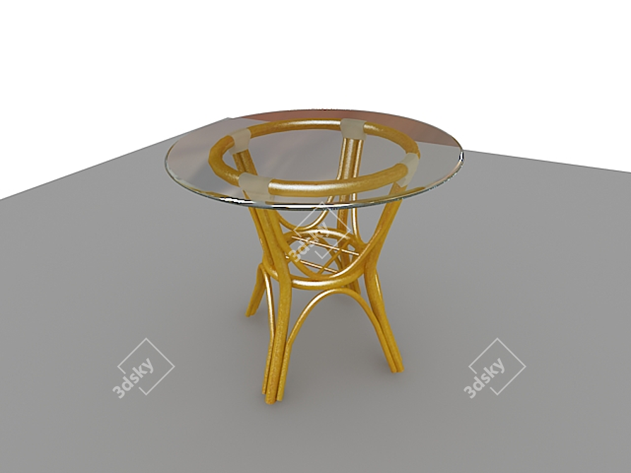 Elegant Rotang Table 3D model image 1