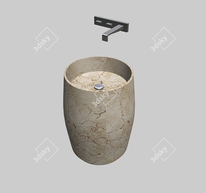 Travertine Sink: Antonio Lopi 3D model image 1