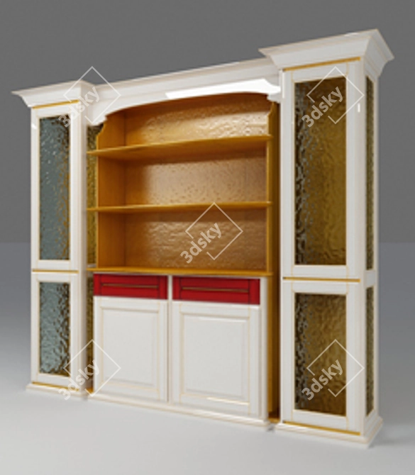 Elegant Display Cabinet 3D model image 1