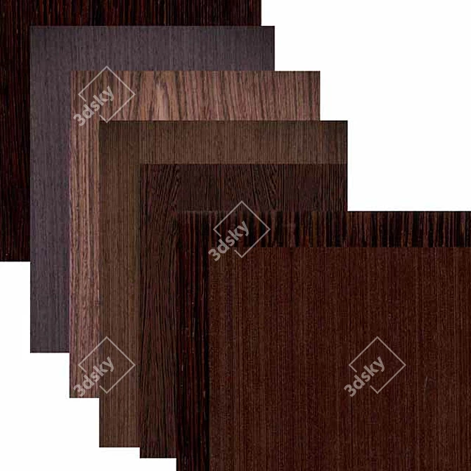 15 Textured Wenge Finishes 3D model image 1