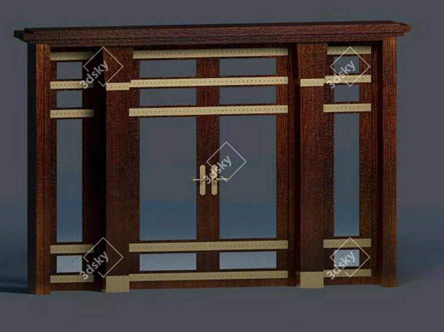 Title: 3D Max9 V-Ray Textured Door 3D model image 1