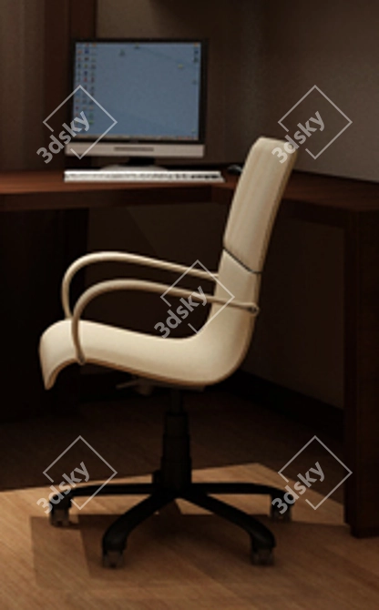 ErgoComfort Computer Chair 3D model image 1