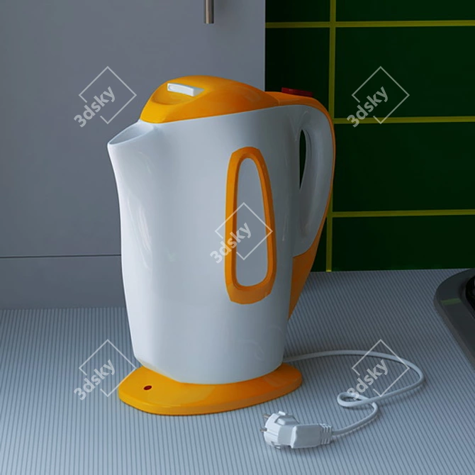 Gaming-inspired Electric Kettle 3D model image 1