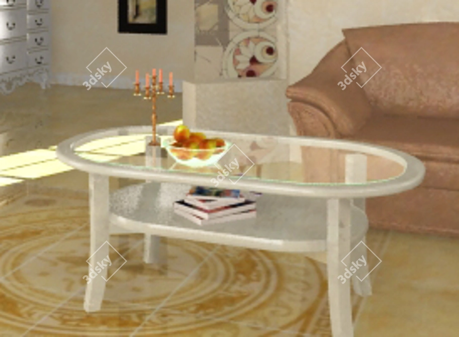 Stylish Coffee Table 3D model image 1