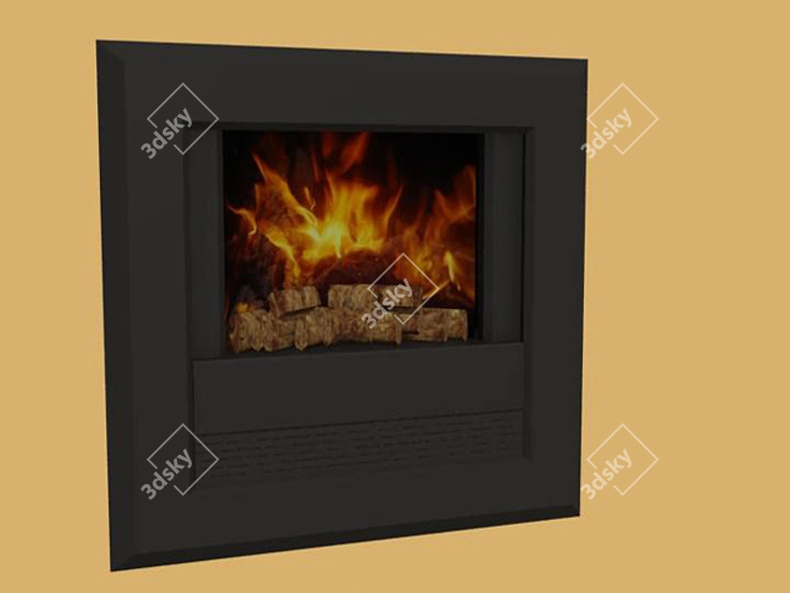 Elegant Dimplex Bach Fireplace 3D model image 1