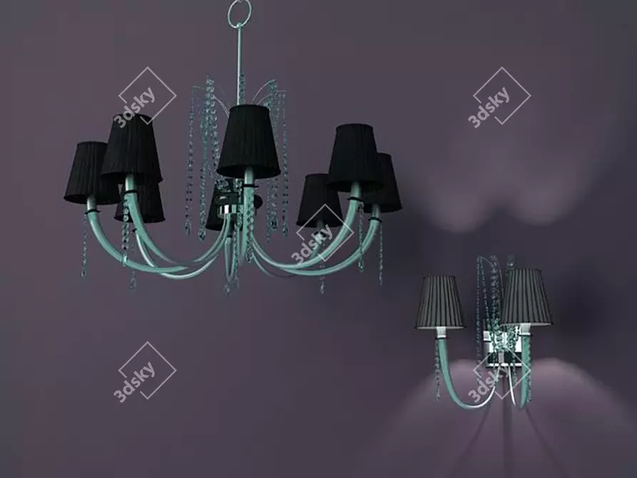 Modern Italian Chandelier Prearo 3D model image 1