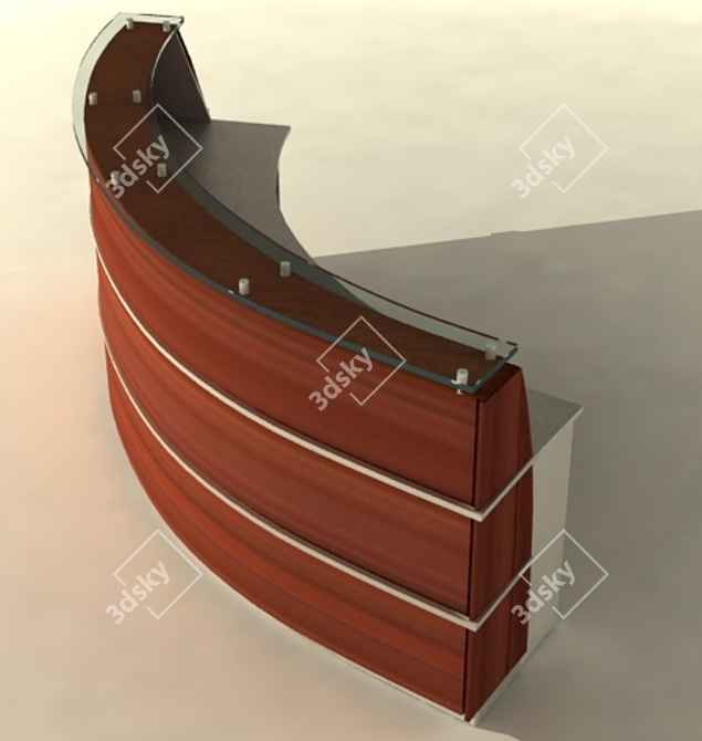 Stylish Reception Rack: Office Interior Accent 3D model image 1