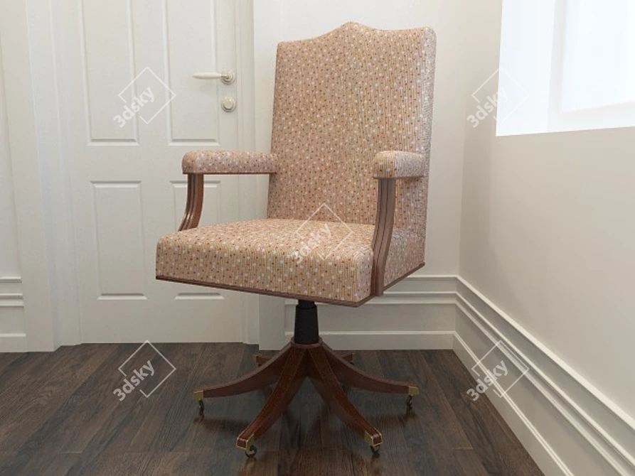 Classic Swivel Chair - Timeless Elegance for Your Space 3D model image 1