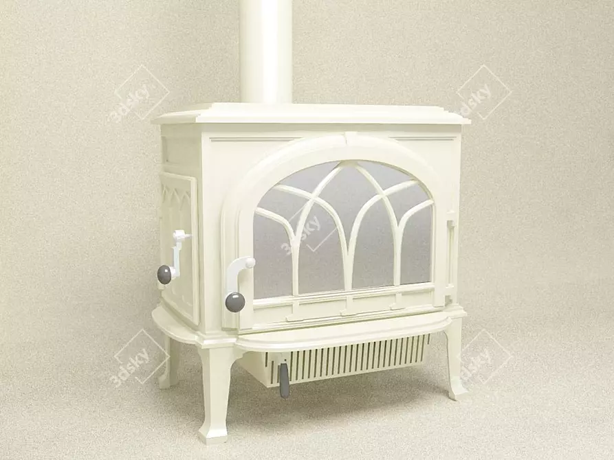 Finnish Loft Fireplace 3D model image 1