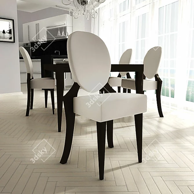 Title: Elevate Your Space with Selva Chair 3D model image 1