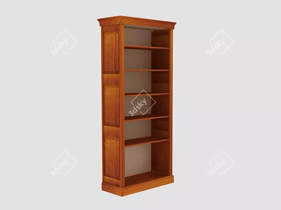 Grange Wooden Book Shelves 3D model image 1