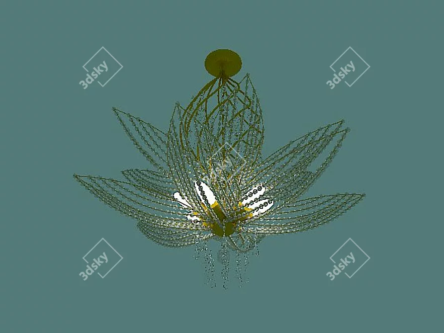 Elegant Crystal Chandelier 3D model image 1