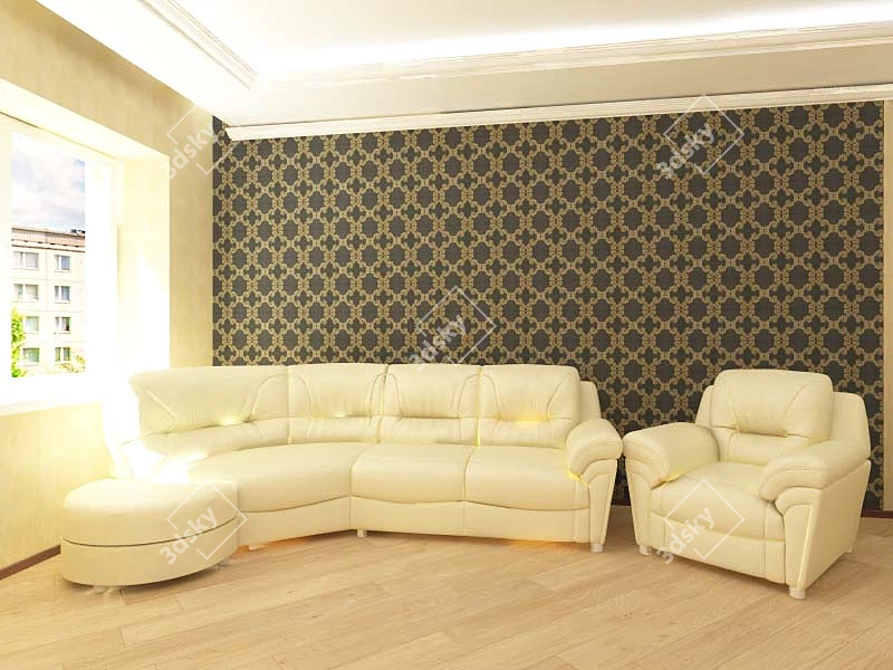 Italian Sofa and Armchair: Tailored Luxury 3D model image 1