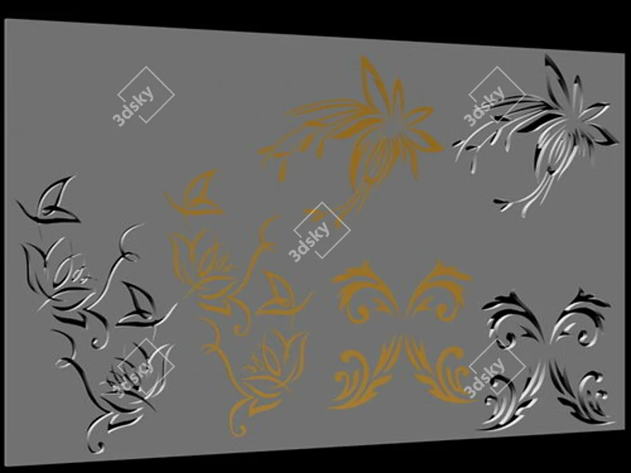 Artistic Wall Decor - max2009 3D model image 1