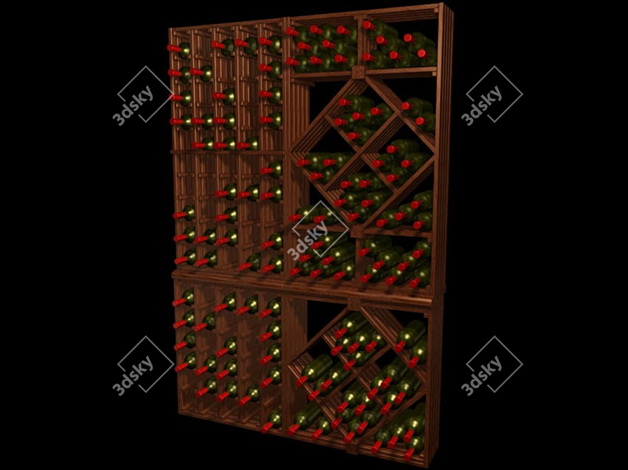 Elegant Wine Storage Solution 3D model image 1