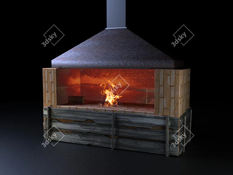 Authentic Forge Furnace 3D model image 1