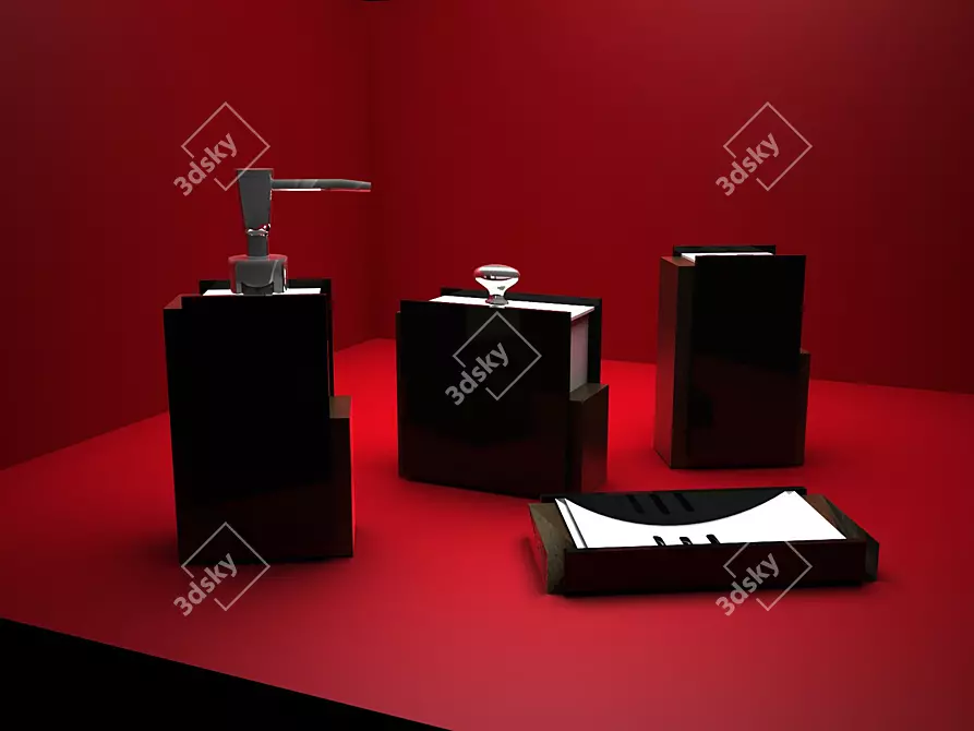 German-made Kent Tabletop Bathroom Accessories 3D model image 1