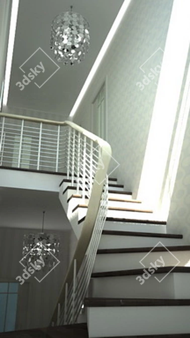 Spiral Step Ladder 3D model image 1