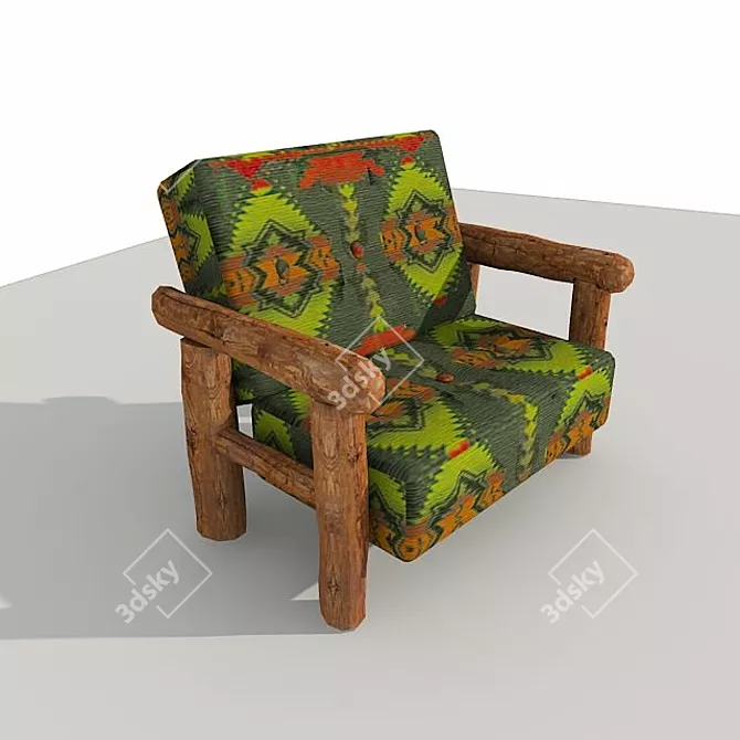 Vintage Country Chair 3D model image 1