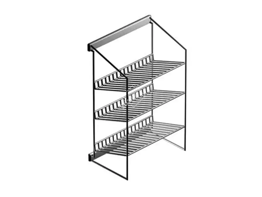 MacMart Shoe Rack: 3-Tier Shoe Cabinet 3D model image 1