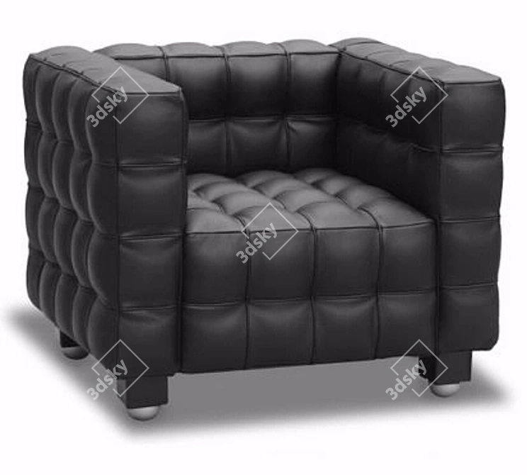 Modern "Kubus" Sofa & Armchair 3D model image 1