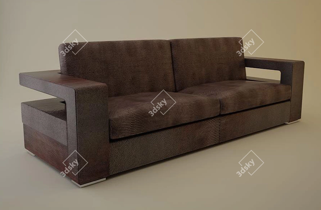 Simple and Stylish Sofa 3D model image 1