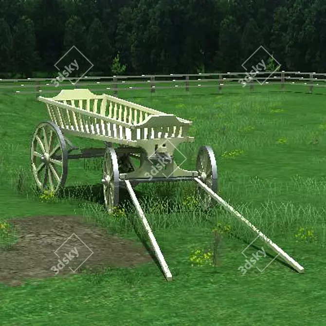 Exterior Decor Cart 3D model image 1