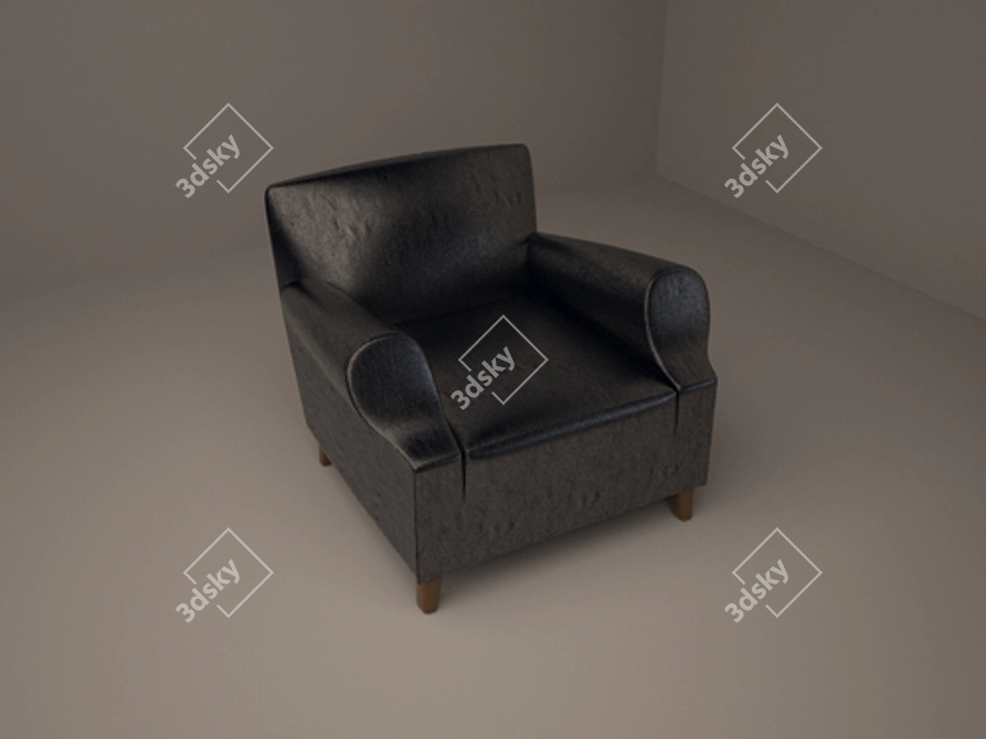 Stylish Lounge Chair 3D model image 1