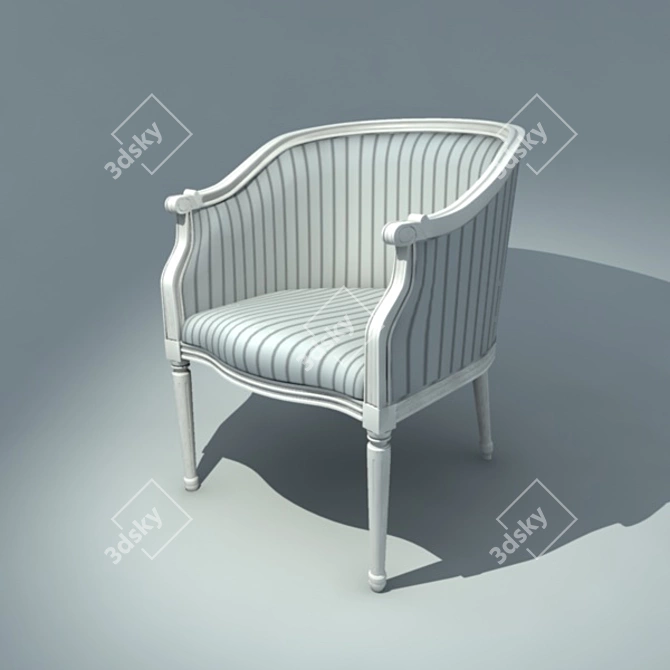 Elegant Classic Chair 3D model image 1